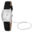 ESPRIT ES1L566L0015 BLACK LEATHER BAND WHITE DIAL FOR WOMEN