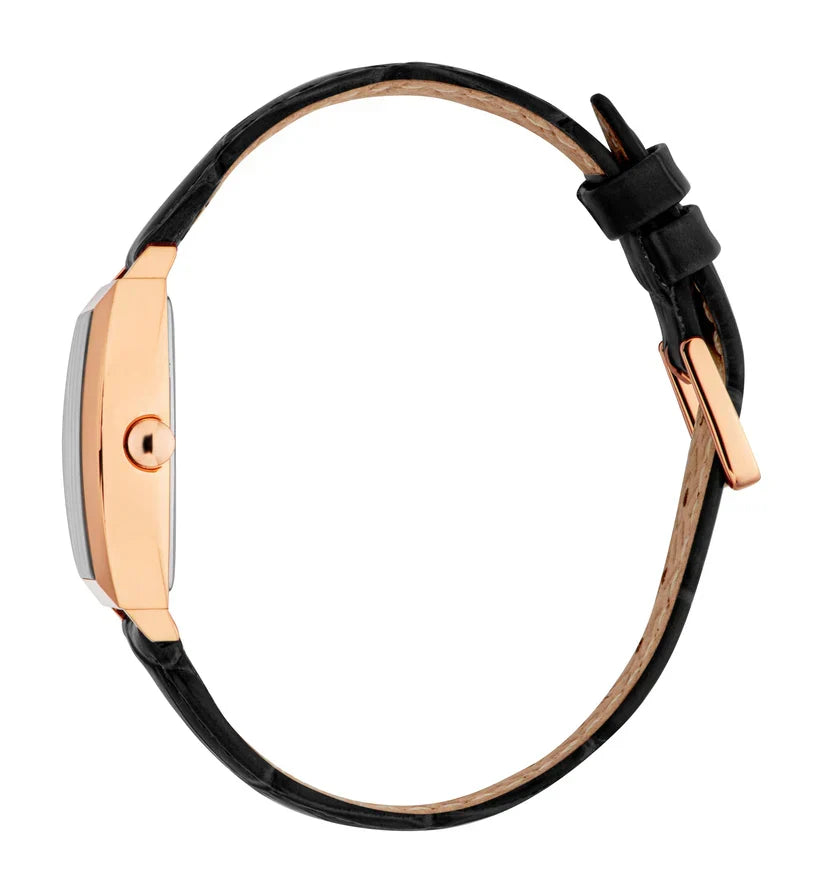 ESPRIT ES1L566L0035 BLACK LEATHER BAND BLACK DIAL FOR WOMEN