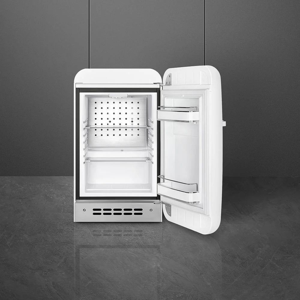 Smeg FAB5RWH6 Mini Refrigerator 50’s Style – White | 34L Retro Minibar