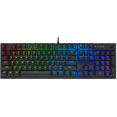 Corsair K60 RGB PRO Full-Sized Black Wired Mechanical Gaming Keyboard w/ Transparent Design, More Brighter - CHERRY MV