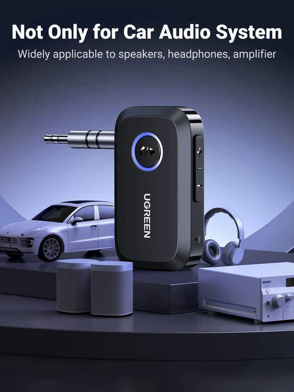 UGREEN 90748 Bluetooth 5.3 AUX 3.5mm Audio Receiver – 15H Battery