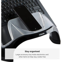Fellowes Smart Suites Laptop Riser with USB Hub - Black