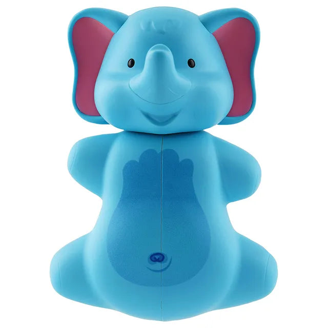 Flipper - Fun Animal Toothbrush With Holder for Kids - Elephant (Colour May Vary)