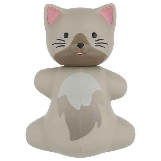 Flipper - Fun Animal Toothbrush With Holder for Kids - Cat (Colour May Vary)