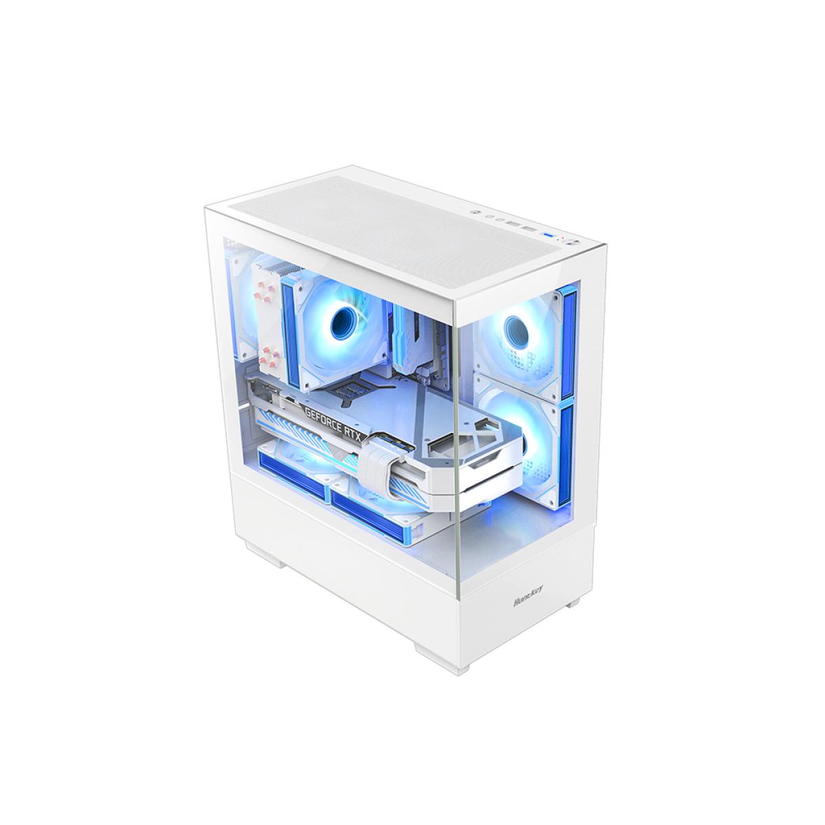 Huntkey G35 Gaming Case - Sleek White Design, Powerful Performance