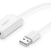 UGREEN 30143 USB 2.0 External 3.5mm Sound Card Adapter - White