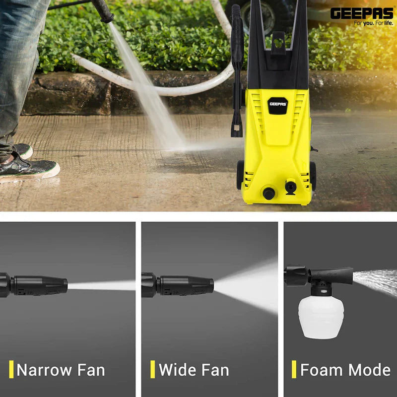Geepas GCW19027 High Pressure Washer 135BAR 3000W | Powerful Cleaning Machine