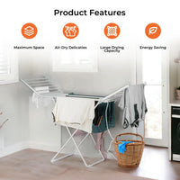 Geepas 230W Electric Cloth Dryer, 15kg Capacity, Foldable, White GDR63059UK