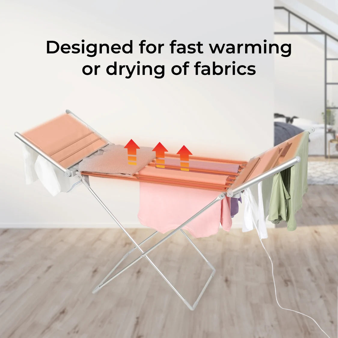 Geepas 230W Electric Cloth Dryer, 15kg Capacity, Foldable, White GDR63059UK