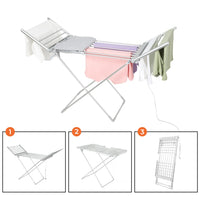 Geepas 230W Electric Cloth Dryer, 15kg Capacity, Foldable, White GDR63059UK