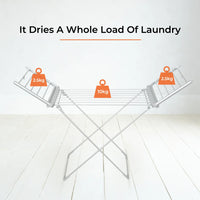 Geepas 230W Electric Cloth Dryer, 15kg Capacity, Foldable, White GDR63059UK