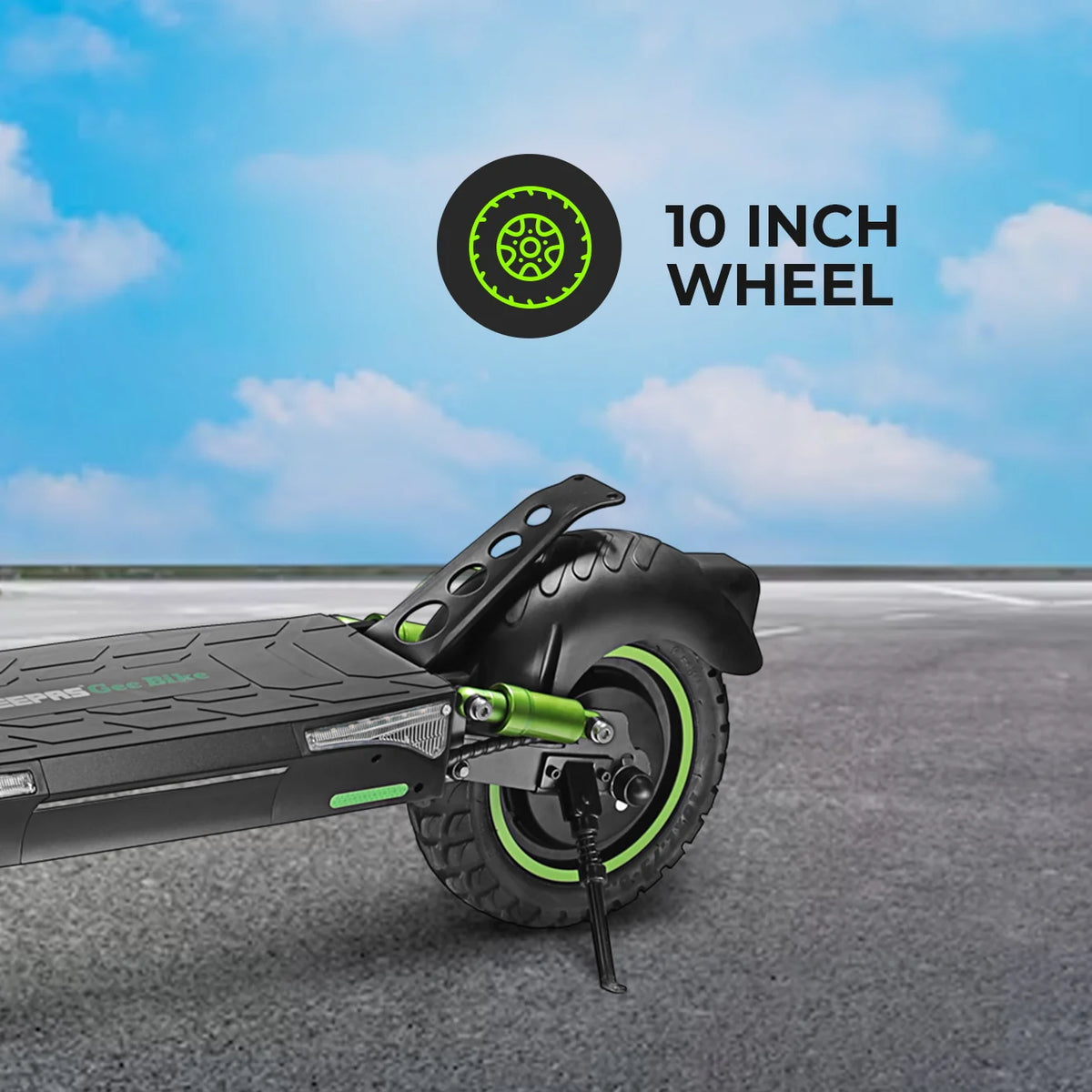Geepas GeeBike 10" Foldable Electric Scooter, 45km/h, Black GEST63088