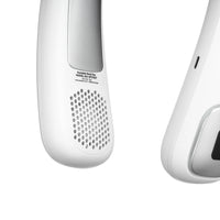 Geepas Rechargeable Portable Neck Fan with Digital Display, 3 Speeds, 6H Runtime, White GF21227