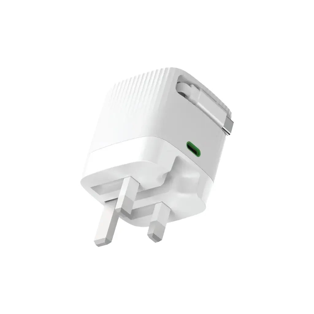 Green Lion GaN 65W Charger with Retractable USB-C Cable