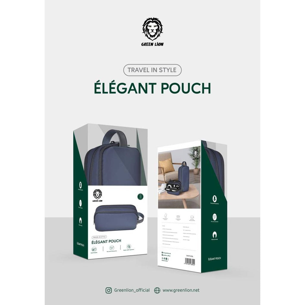 Green Lion Elegant Pouch – Waterproof & Large Organizer
