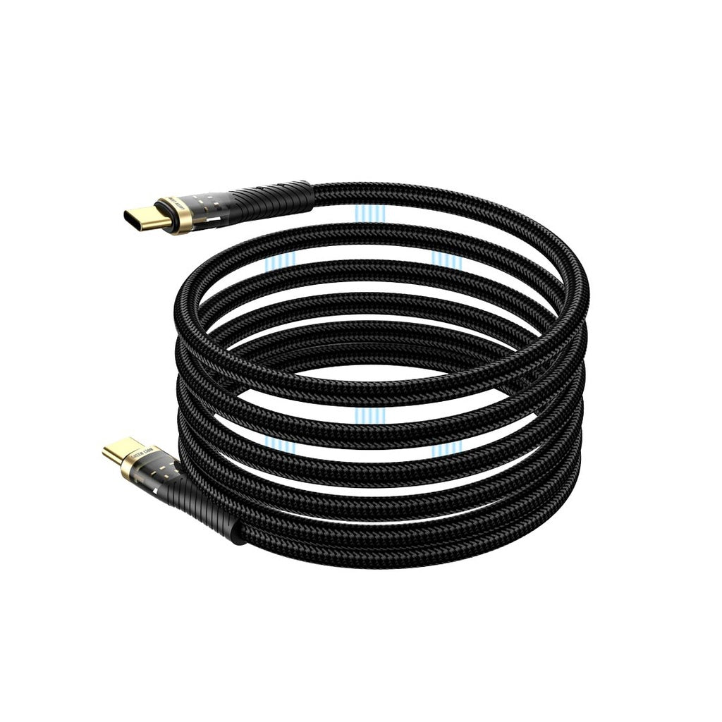 Green Lion Magnetic USB-C to USB-C Cable 1M – Black