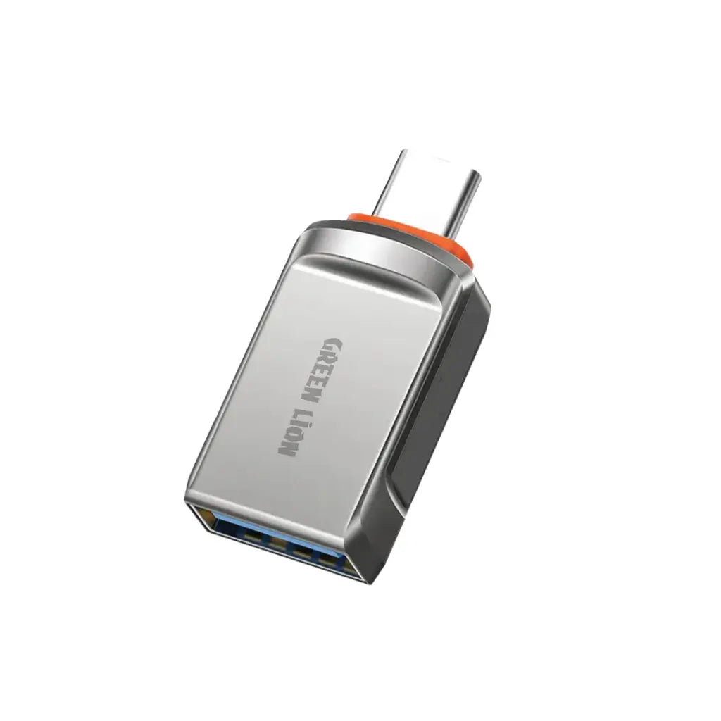 محول Green Lion OTG USB-A إلى Type-C/Lightning - رمادي