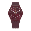 Swatch Rednel Maroon Rubber Maroon Dial For Women