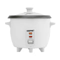 Geepas 300W 0.6L Multifunctional Rice Cooker with Steamer, White GRC1828