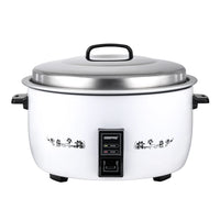 Geepas 10L Commercial Rice Cooker, Cook & Warm Function, Non-Stick Pot, White GRC4323