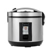 Geepas 1.8L Automatic Rice Cooker with Steamer, Black/Silver GRC4330