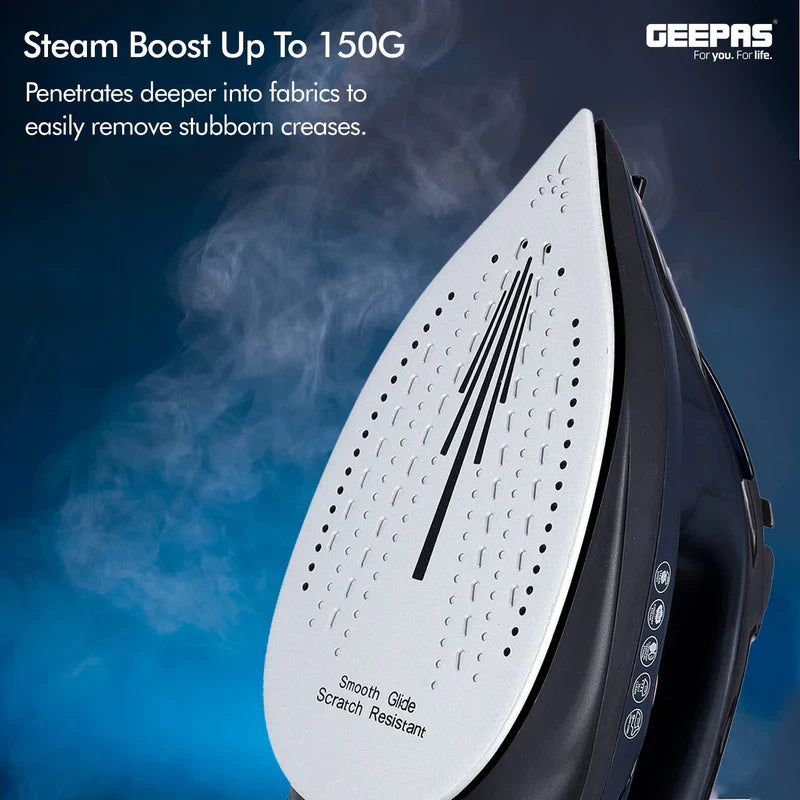 مكواة بخار Geepas GSI7703 سيراميك 2400W بخزان 220ml
