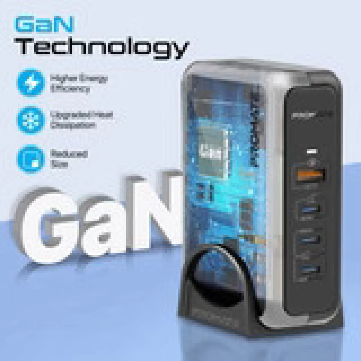 Promate GaNPort-140W Super-Speed GaN Charging Station with Power Delivery 3.1 & QC 3.0 - EU