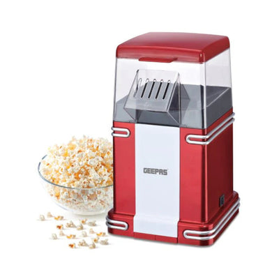 Geepas Oil-Free Popcorn Maker 1200W Stylish & Large