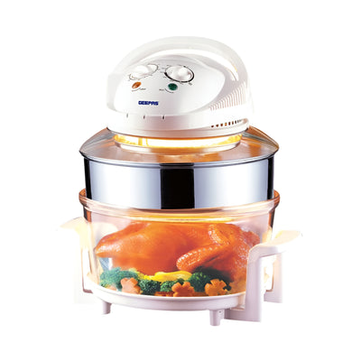 Geepas Turbo Halogen Oven 20L 1400W Adjustable Timer & Temp