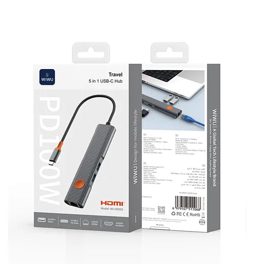 WiWU Travel 5in1 USB-C Hub Wi-HB005