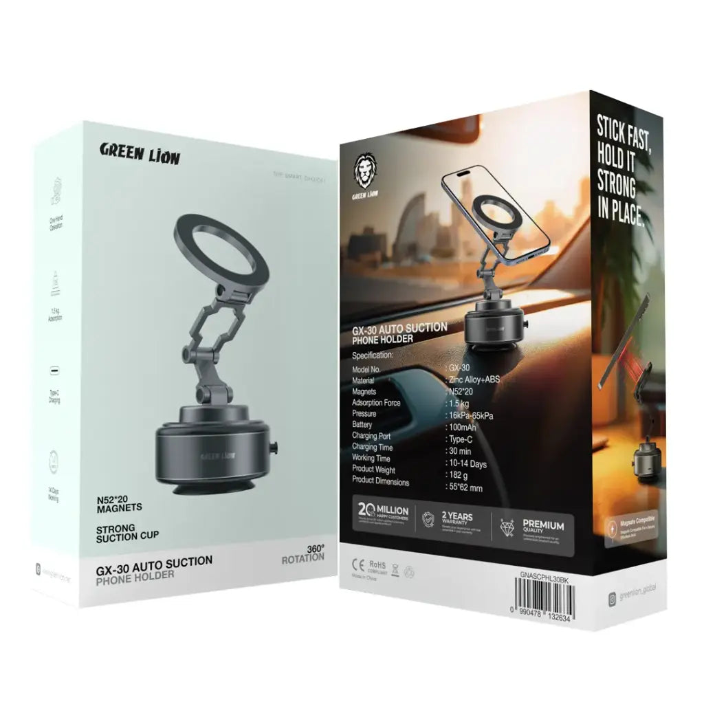 Green Lion GX-30 Auto Suction Magnetic Car Phone Holder