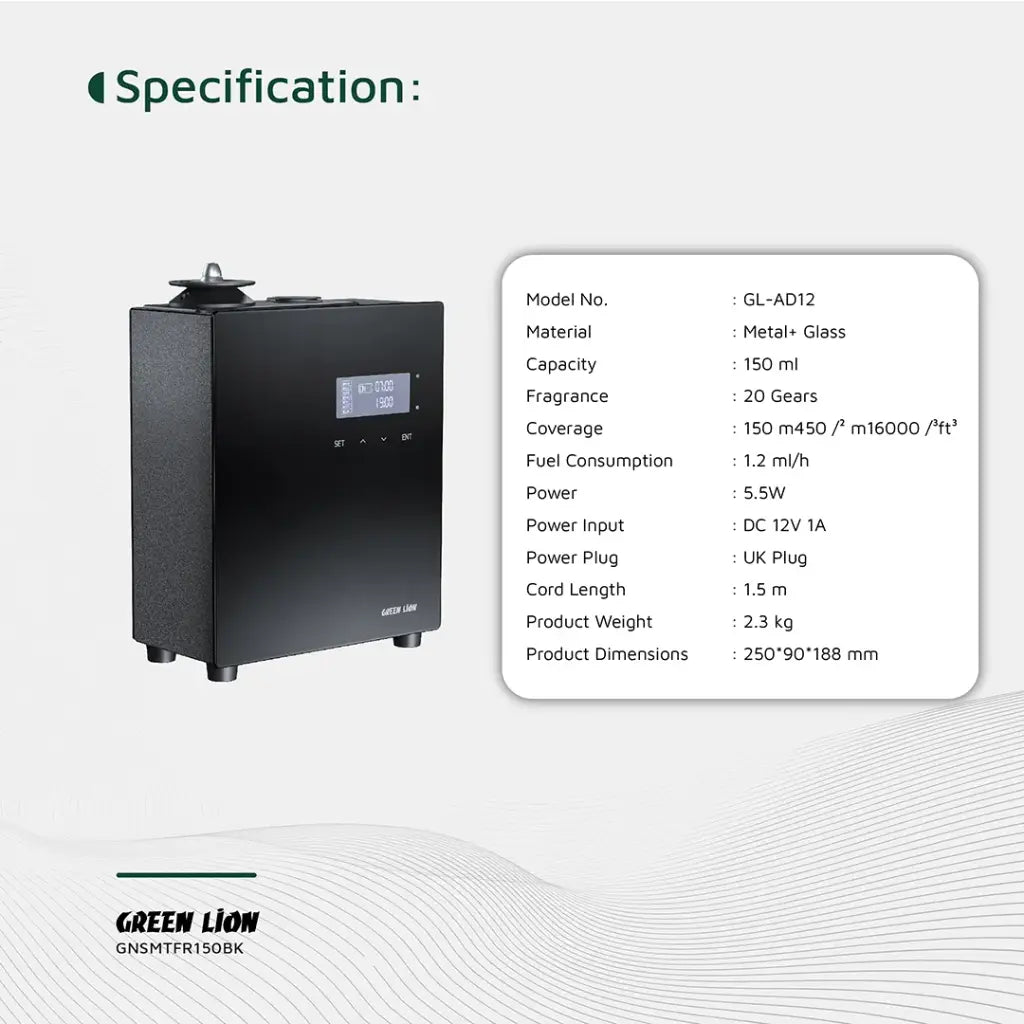 Green Lion Smart Scent Pro Diffuser – 150m² Coverage