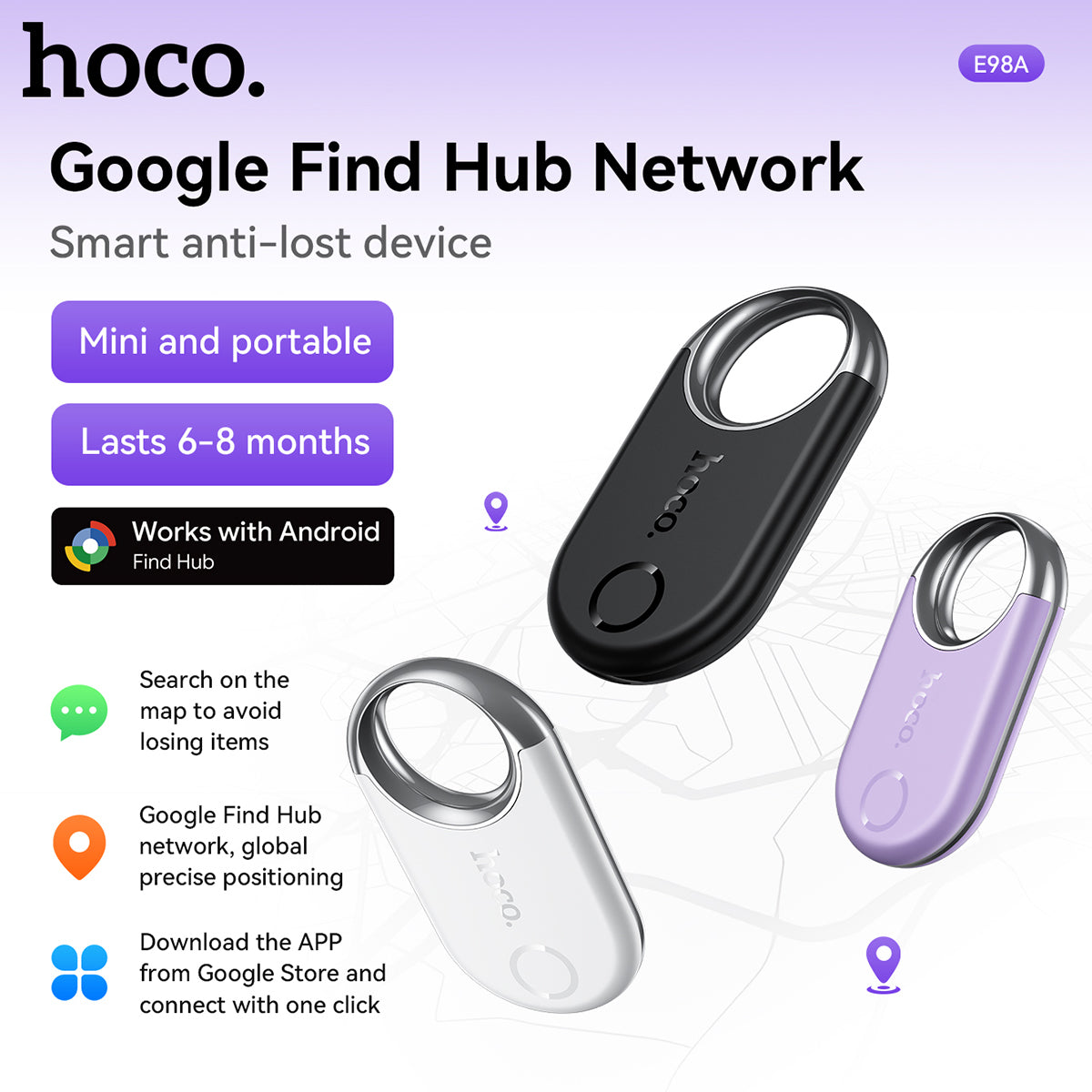 HOCO E98A Starry Anti-Lost Device – Google Find My Device Network