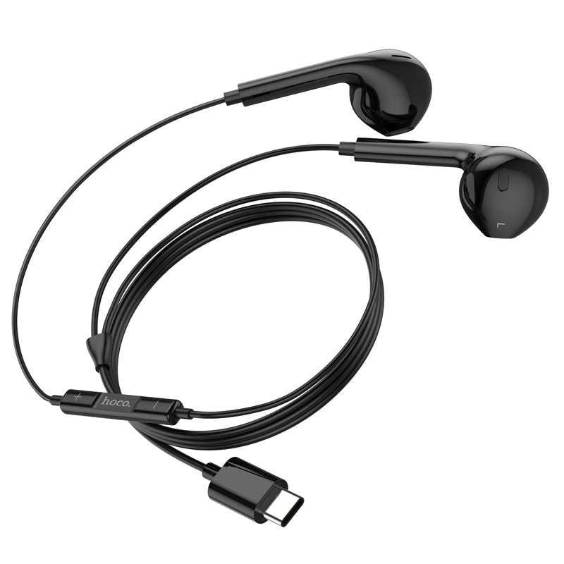 hoco M101 Wired Earphones with Microphone | 3.5mm Jack | In-Ear Headphones | Black & White