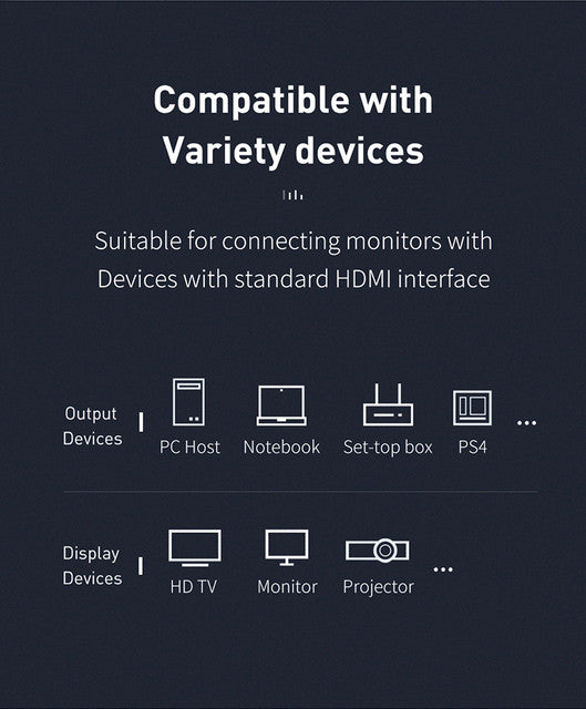 Mcdodo HDMI to HDMI 4K High Definition Cable 2m Long - Black