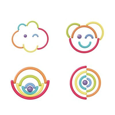 Hola Rainbow Chameleon - Montessori Pull Toy with Stacking Tower