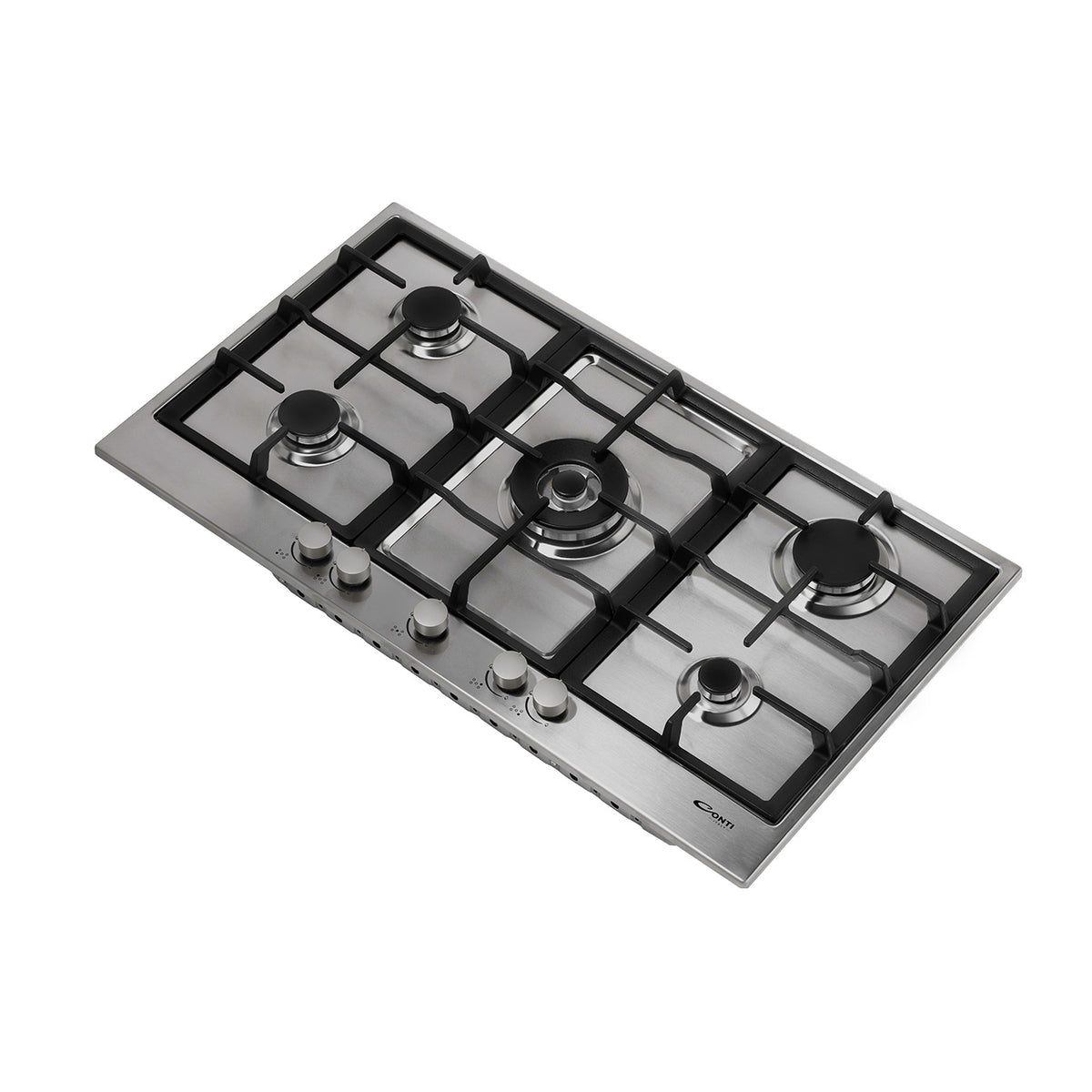Conti Bi Hob 90cm, Gas, 5 Burners, Cast Iron – HGF 95008 IX