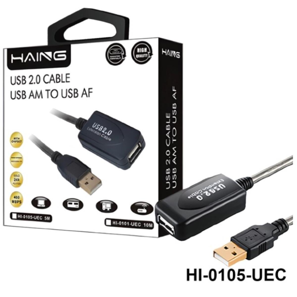 HAING USB 2.0 Extension Cable (Male to Female) – 10M