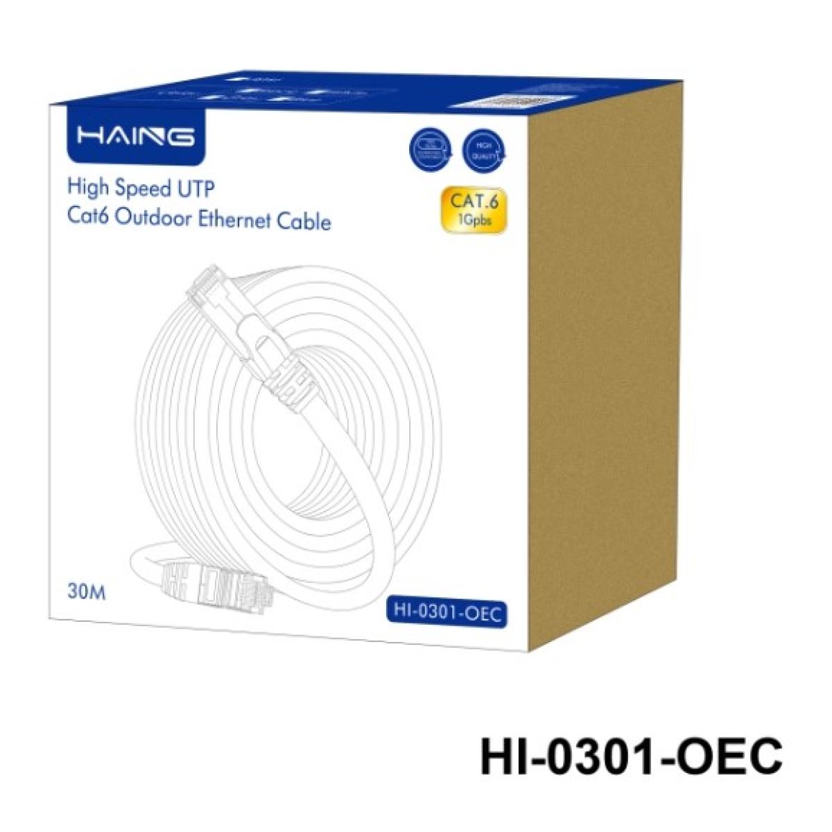 HAING HI-0301-OEC Cat 6 Outdoor High-Speed Ethernet Cable 30M