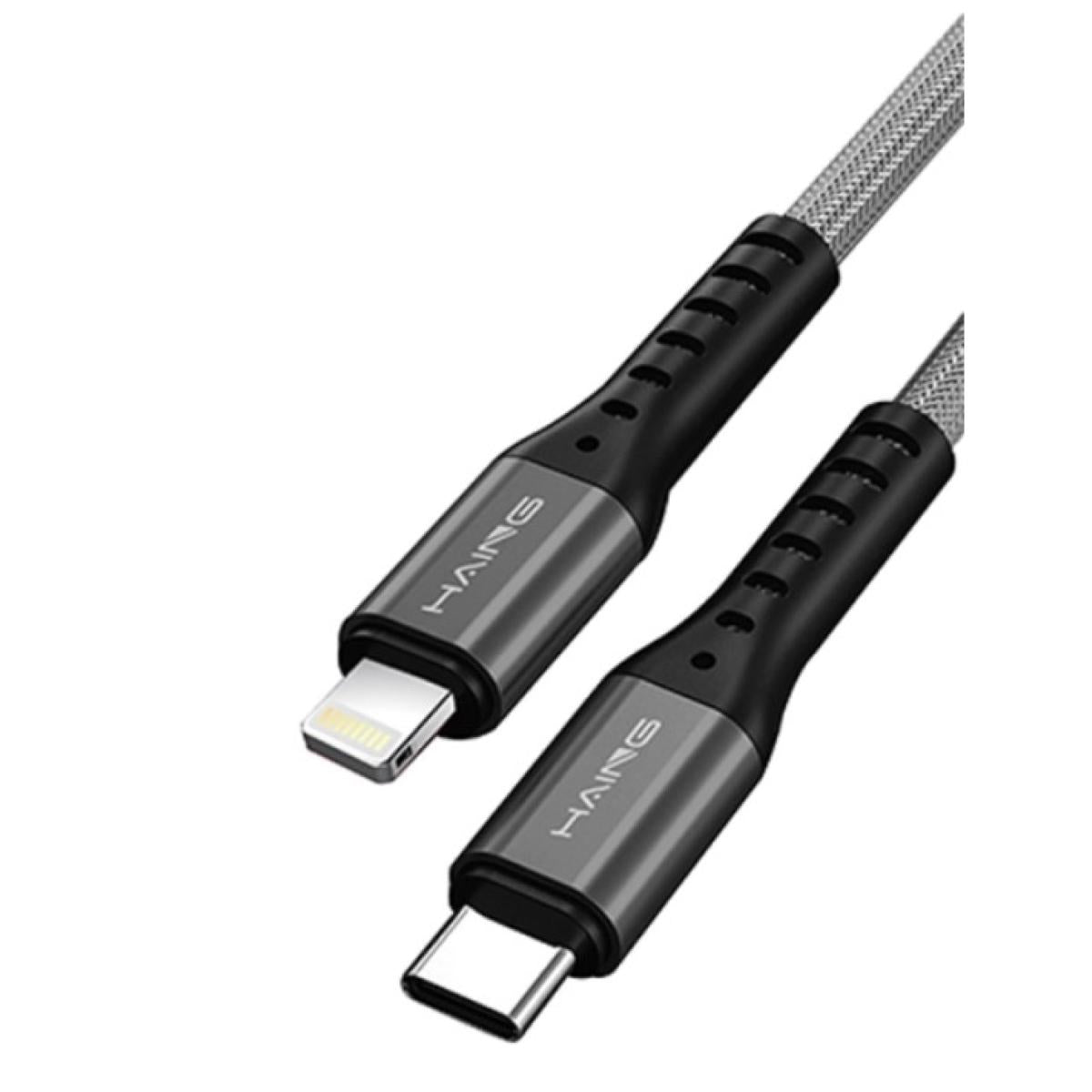 Haing HI041CL Type-C to Lightning 20W Metal Braided Data Cable 1.2M