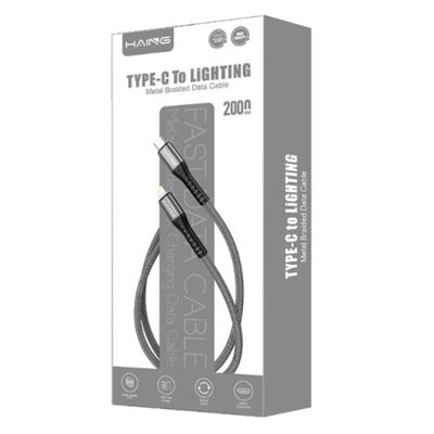 HAING Type-C to Lightning 20W Metal Braided Data Cable 2M