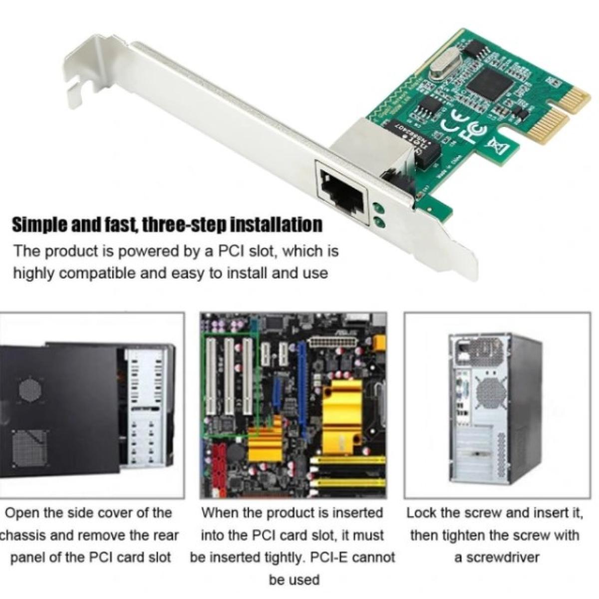 HAING HI-1004-PEC شبكة جيجابت PCI Express بسرعة 10/100/1000Mbps