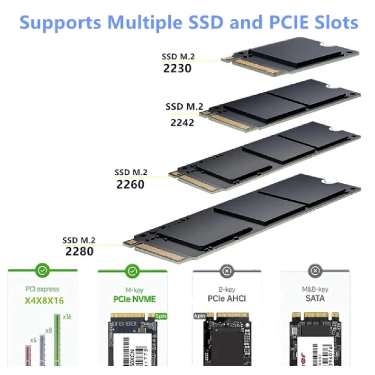 HAING HI-1008-PCM M.2 NVME إلى PCI-E 3.0X4 Express Card
