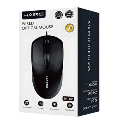 HAING HI-X2 Wired Optical Mouse | Precision & Reliable Performance