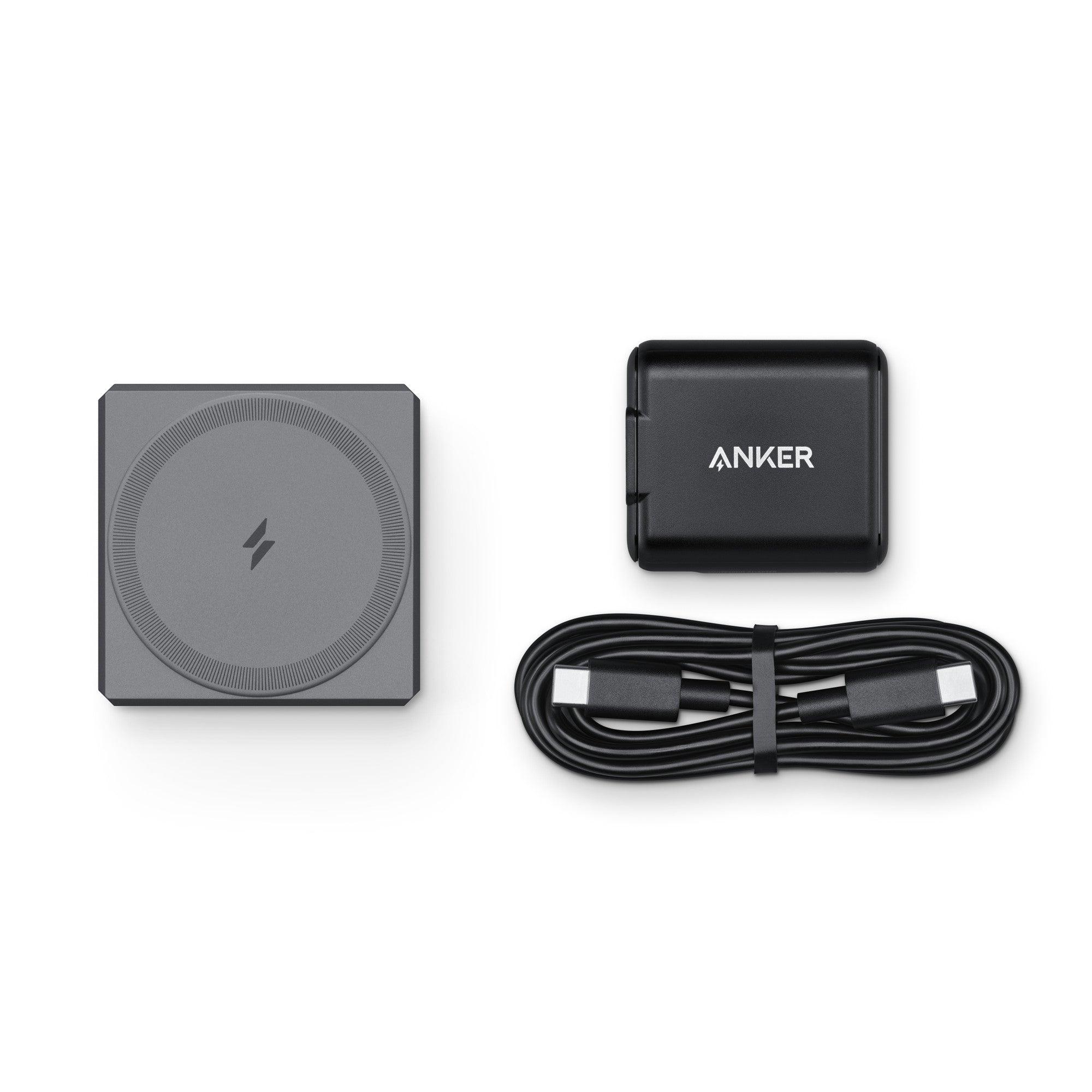 Anker 3 in 1 Cube with MagSafe Compact & Powerful Charging - Grey