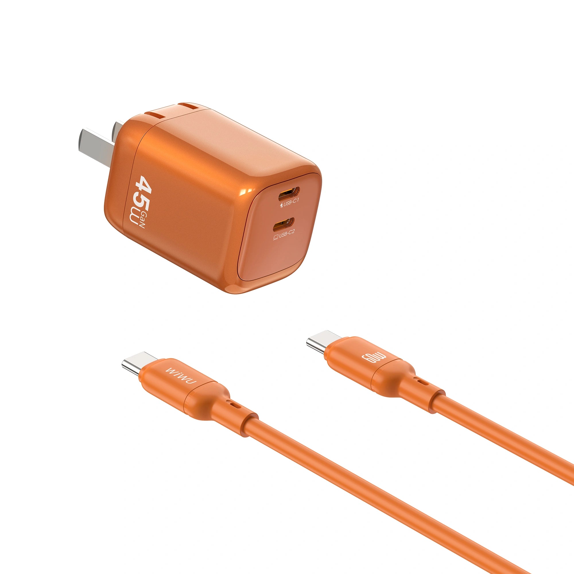 WiWU Cube 45W 2C PD Fast Charge Travel Adapter Combo Wi-G025 EU/UK/CN