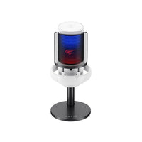 HAVIT Gamenote GK50 PRO RGB Gaming Microphone – 192kHz/24bit, Cardioid ANC, USB-C with Desk Stand & Pop Filter
