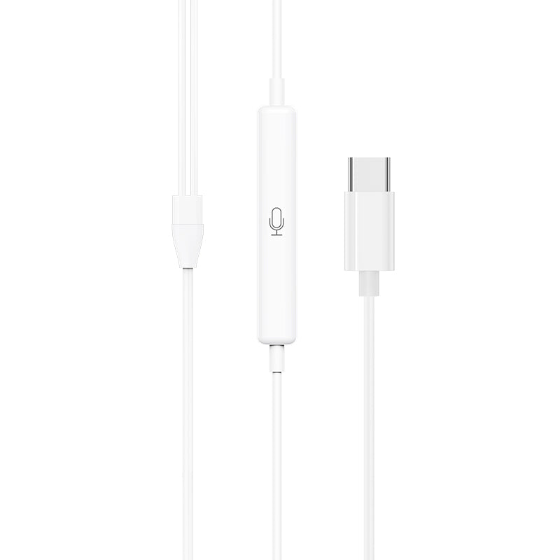 hoco M101 Wired Earphones with Microphone | 3.5mm Jack | In-Ear Headphones | Black & White