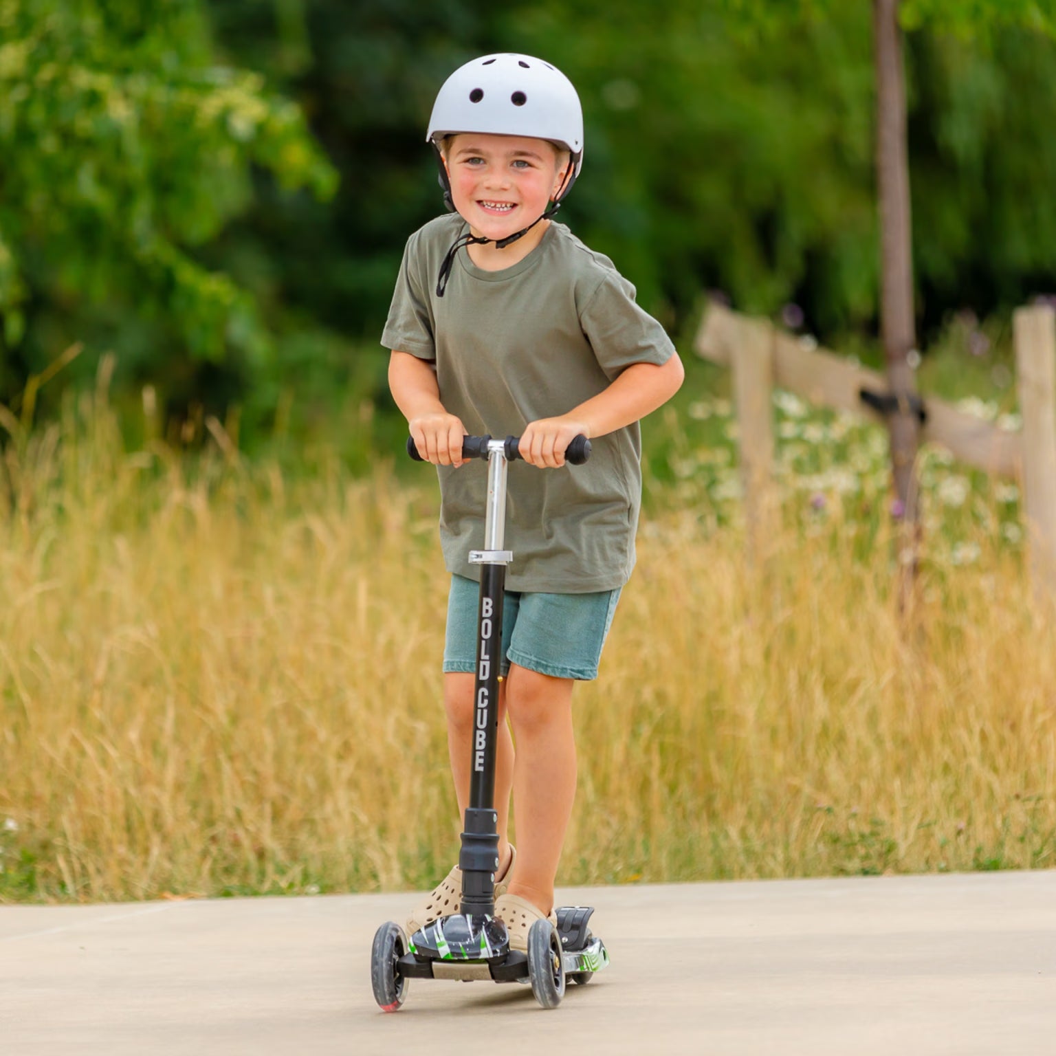 Boldcube Big 3-Wheel Scooter – Swift Green, Age 5-10
