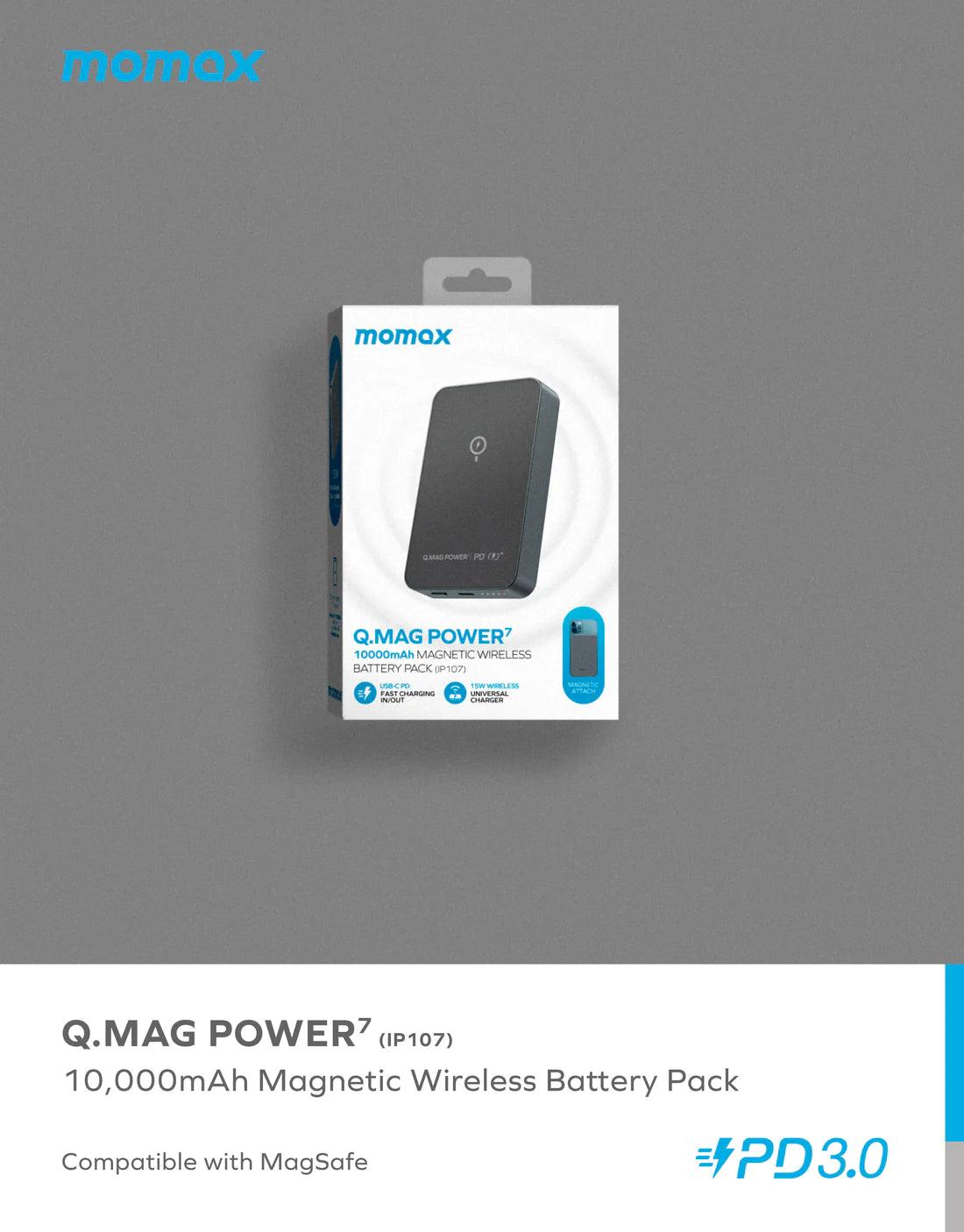 Momax Q.Mag Power 7 Magnetic Wireless Power Bank 10000mAh